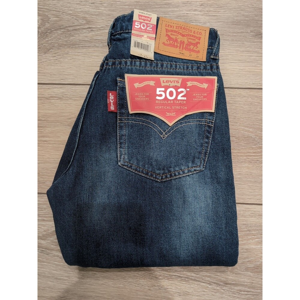 LEVI'S 502 Regular Taper Vertical Stretch YOUTH Size 14 Reg 27x27  NWT